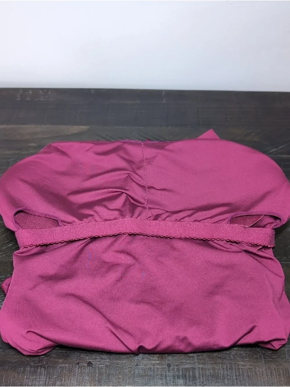 Tropik One Shoulder Ruffle One Piece Swimsuit Womens Size Small Burgundy Purple
